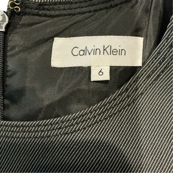 Calvin Klein 2 Piece Dress Suit Gray Sheath Dress & Jacket Size 6 Career Office - Picture 8 of 13